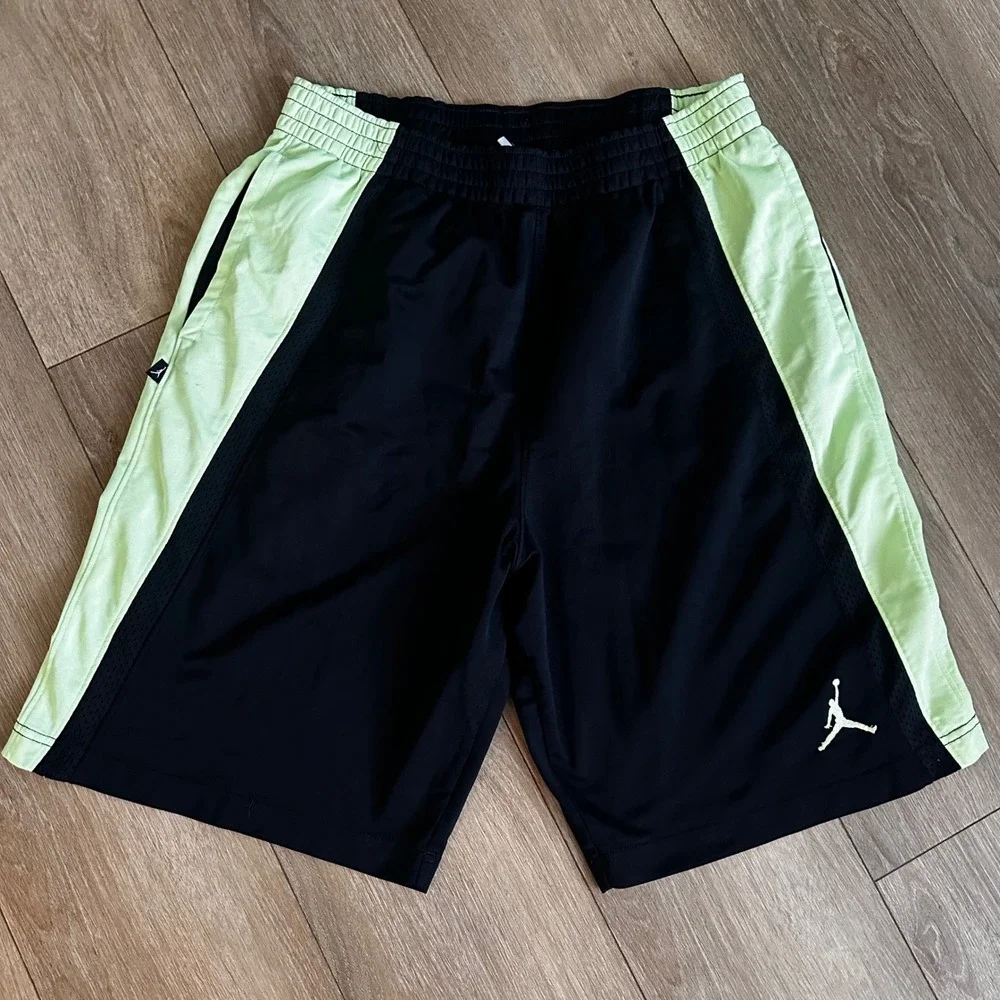 Jordan Dri-FIT Basketball Shorts Mens Large Black Lime Green 642321-014